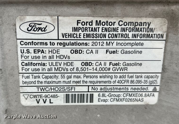 image for item DN3156 2012 Ford E350 Super Duty  box truck