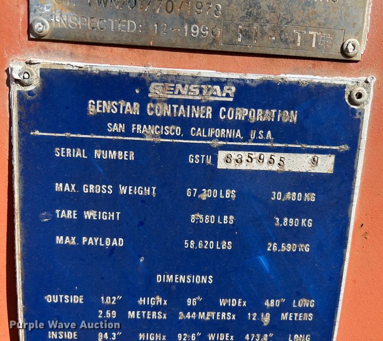 image for item DN3165 Union Container Industries  shipping container