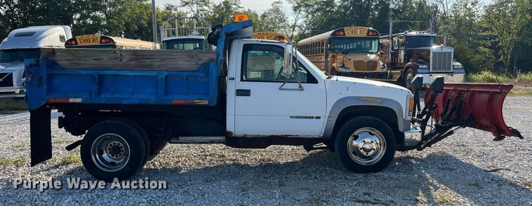 image for item DP2063 1996 GMC 3500HD SL  dump bed pickup truck
