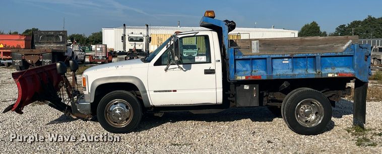 image for item DP2063 1996 GMC 3500HD SL  dump bed pickup truck