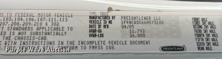 image for item DP2111 2006 Freightliner Business Class M2  delivery truck