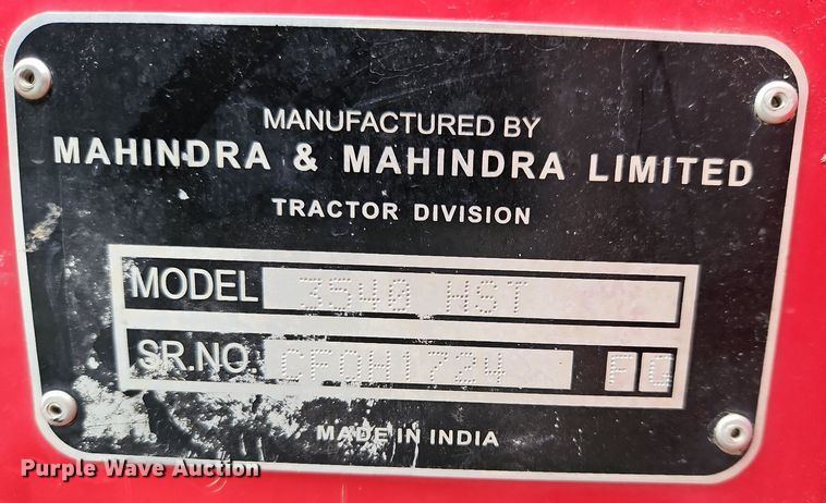 image for item DP2505 2015 Mahindra 3540 MFWD tractor