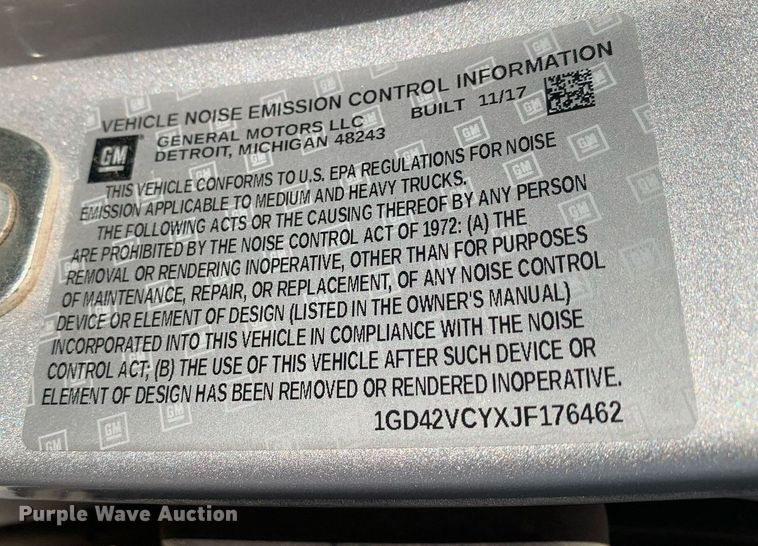 image for item DP8669 2018 GMC Sierra 3500HD  Crew Cab flatbed pickup truck