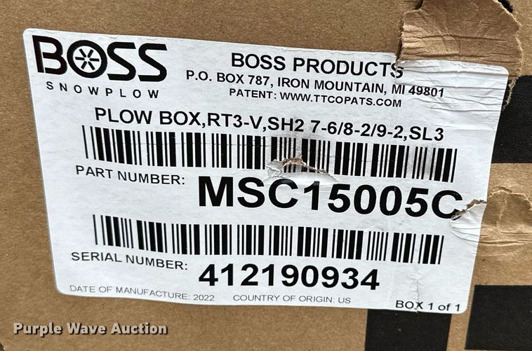 image for item DQ7387 Boss Power V-XT  snow plow