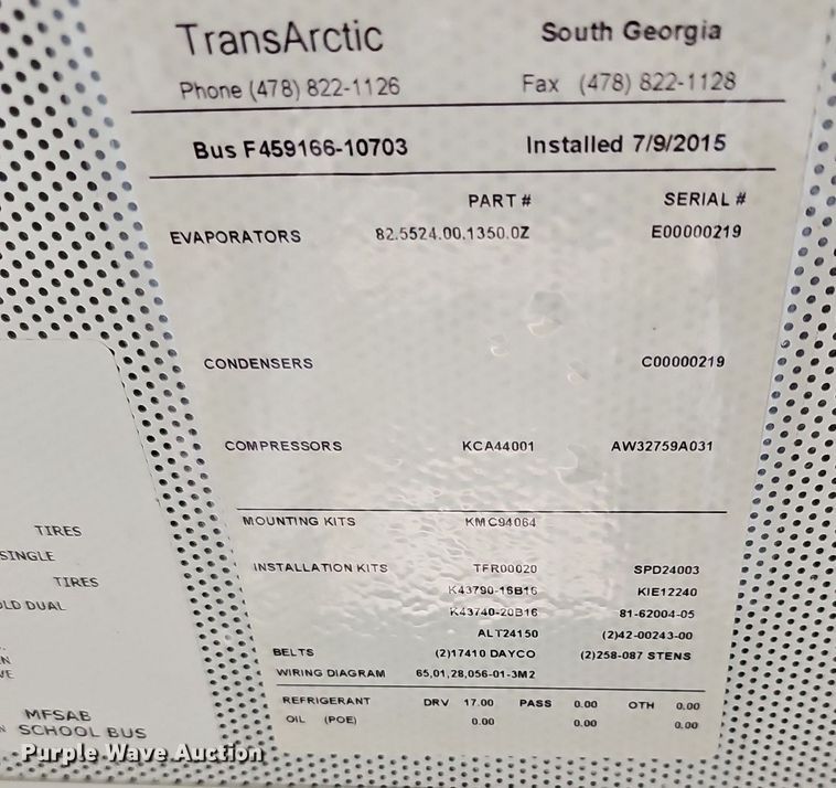 image for item DR5784 2016 Blue Bird T3RE 4006S  transit bus