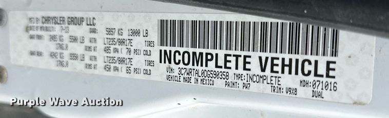 image for item DS6426 2013 Dodge Ram 3500  flatbed pickup truck