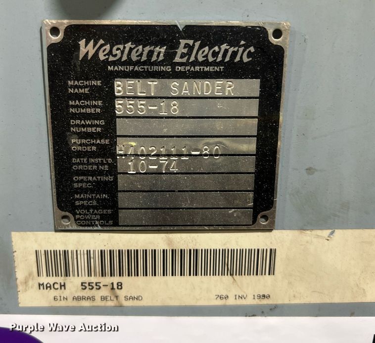 image for item DW2837 Browning sharpe  belt sander