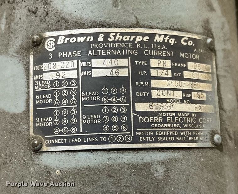 image for item DW2837 Browning sharpe  belt sander