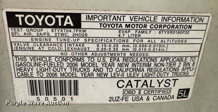 image for item GQ9217 2006 Toyota Tundra  Double Cab pickup truck