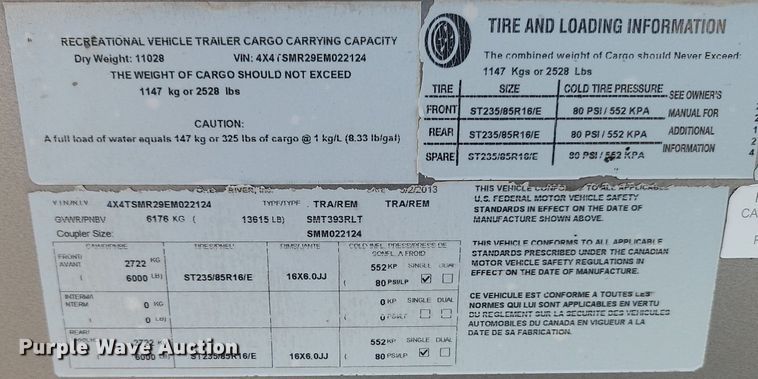 image for item JG9767 2014 Estate Villa  camper