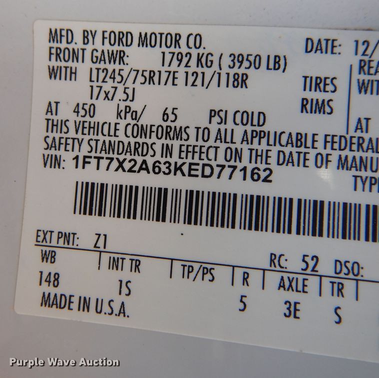 image for item KD9201 2019 Ford F250 Super Duty  SuperCab pickup truck