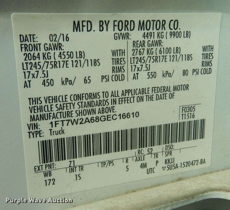 image for item KD9204 2016 Ford F250 Super Duty  Crew Cab pickup truck