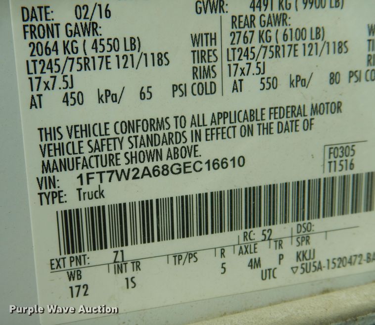 image for item KD9204 2016 Ford F250 Super Duty  Crew Cab pickup truck