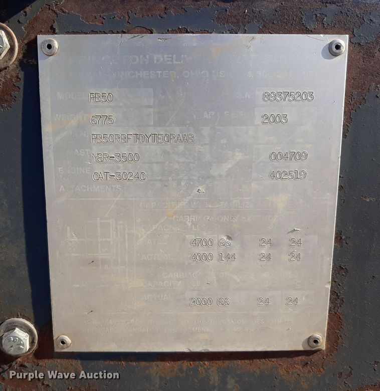 image for item KD9230 2003 Princeton PB50  forklift