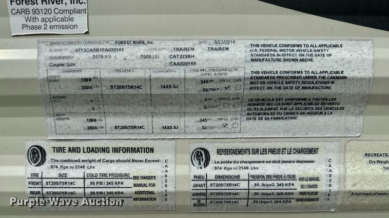 image for item KT9287 2015 Coachmen Catalina  camper