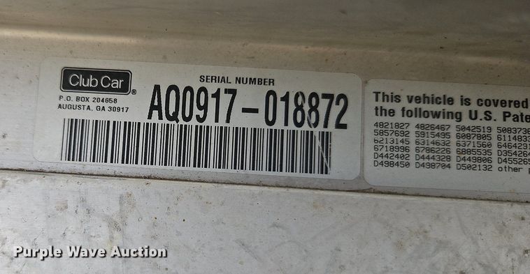 image for item LM9165 Club Car  golf cart