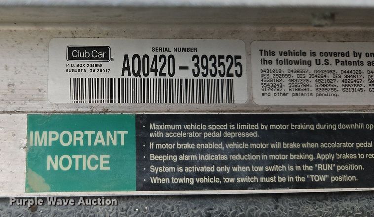 image for item LM9169 Club Car  golf cart