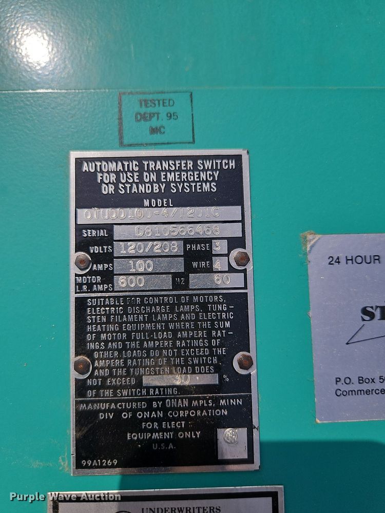 image for item LM9187 Onan 30.0DDA-15R/18987D  generator