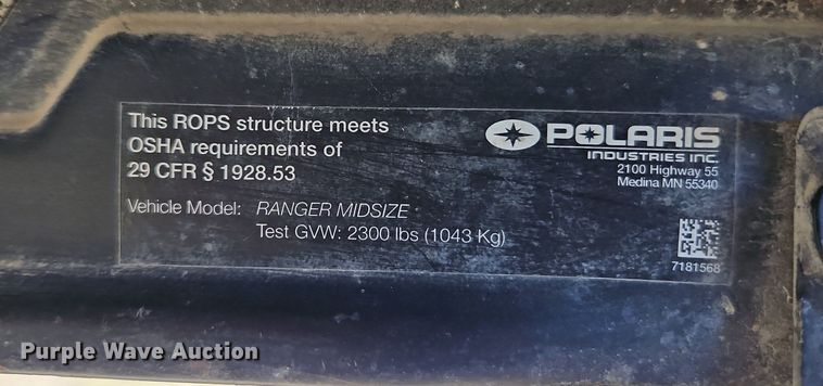 image for item LM9210 2015 Polaris Ranger 570  utility vehicle