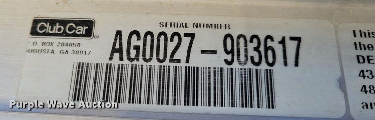 image for item LO9843 Club Car  golf cart