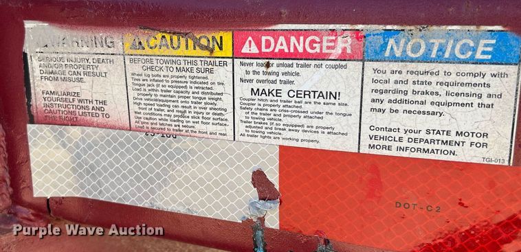 image for item LU9791 2013 Lamar  equipment trailer