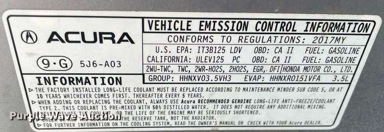 image for item LV9936 2017 Acura MDX  SUV