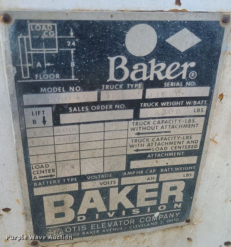 image for item MG9773 Baker FBF040  forklift