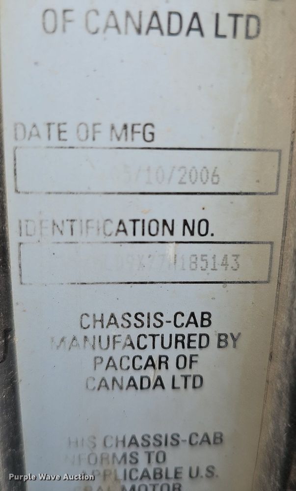 image for item MH9394 2007 Kenworth T300  truck cab and chassis