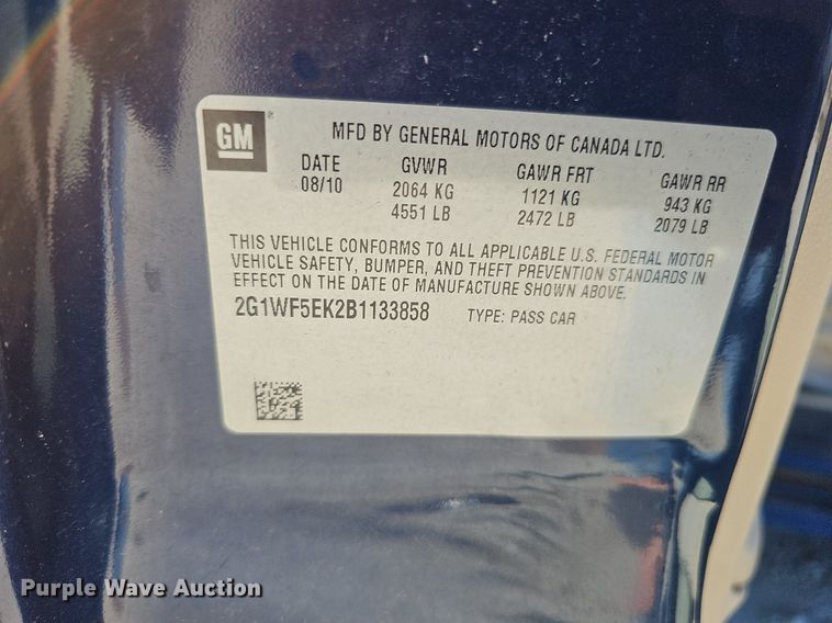 image for item MH9434 2011 Chevrolet Impala LS