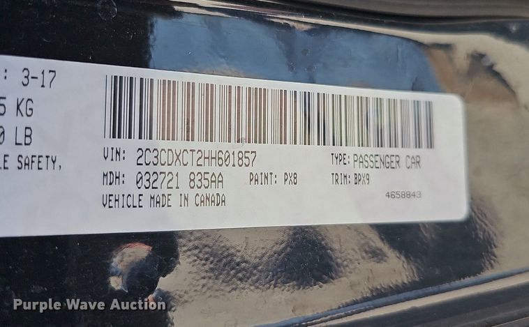 image for item MH9435 2017 Dodge Charger R/T