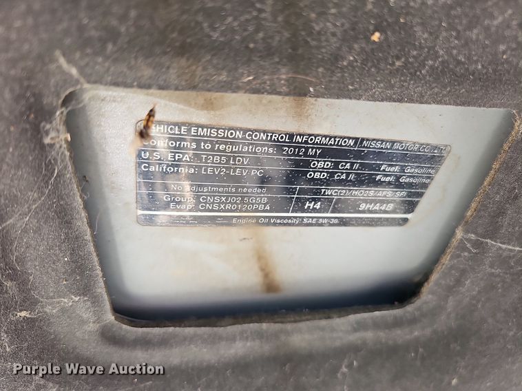 image for item MH9437 2012 Nissan Altima