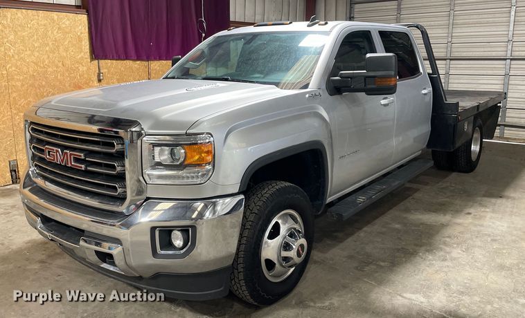 image for item MI9740 2016 GMC Sierra 3500HD  Crew Cab bale bed pickup truck