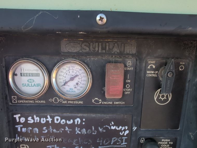 image for item MX9464 Sullair 185  air compressor