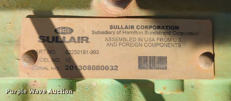 image for item MX9464 Sullair 185  air compressor