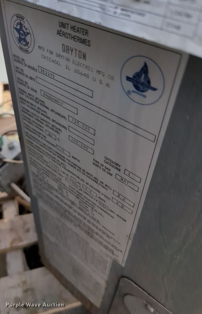 image for item MX9483 (3) Dayton 3E229D heaters