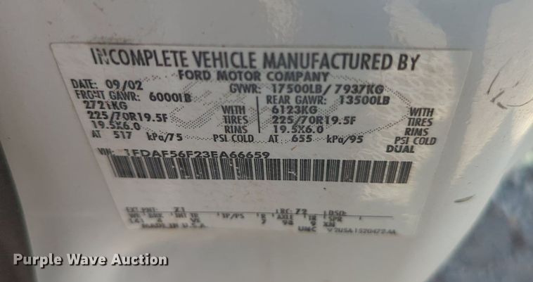 image for item MX9484 2003 Ford F550 Super Duty  bucket truck