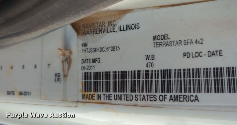 image for item MX9502 2012 International TerraStar  flatbed truck