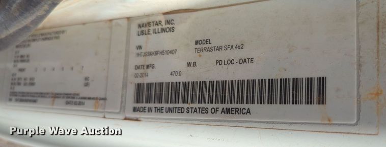 image for item MX9504 2015 International TerraStar  flatbed truck