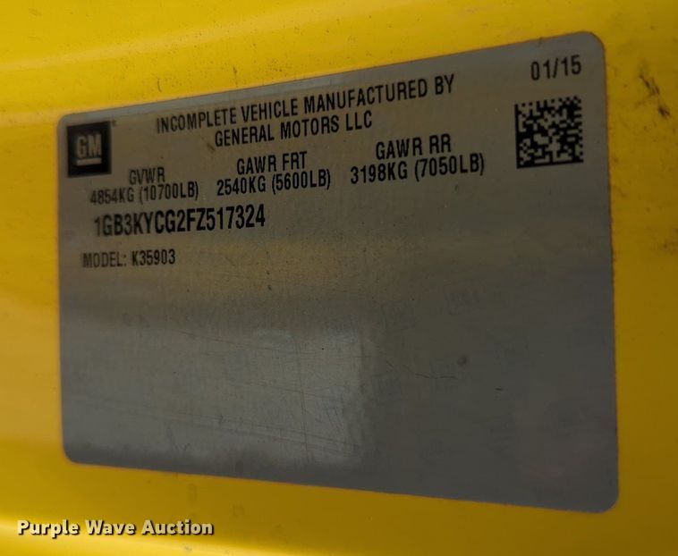 image for item MY9520 2015 Chevrolet Silverado 3500 HD  utility bed pickup truck