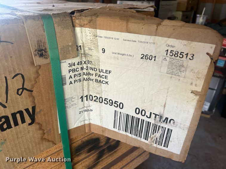 image for item NA9272 (4) bundles of veneer particle board