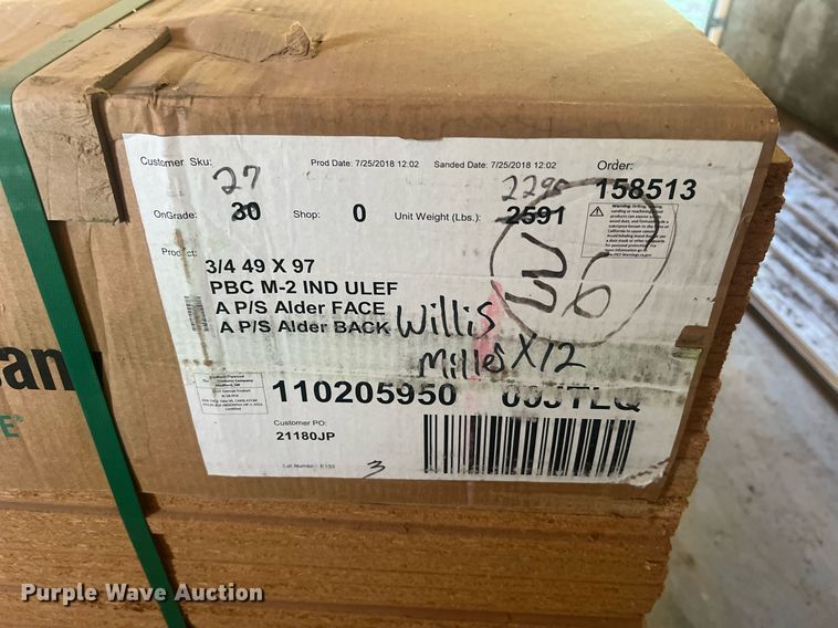 image for item NA9272 (4) bundles of veneer particle board