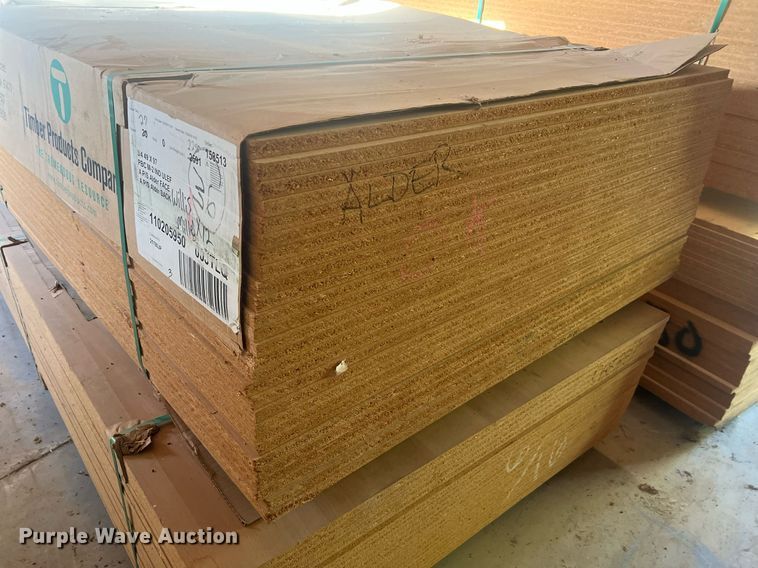 image for item NA9272 (4) bundles of veneer particle board