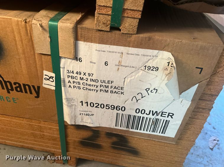 image for item NA9272 (4) bundles of veneer particle board