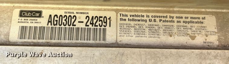 image for item NI9036 golf cart