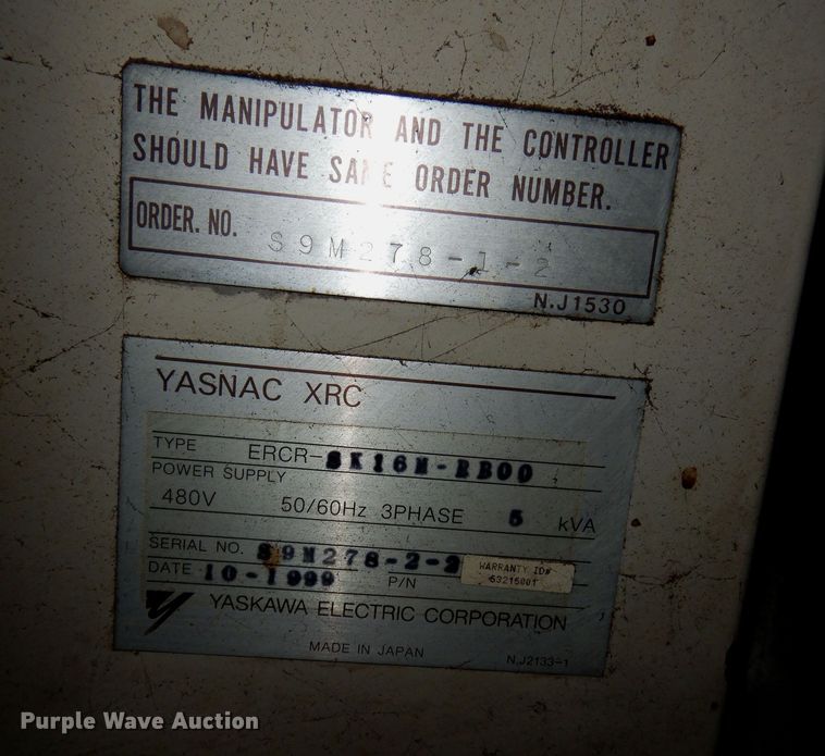 image for item NJ9862 1999 Motoman SK16MX  robotic welding arm system