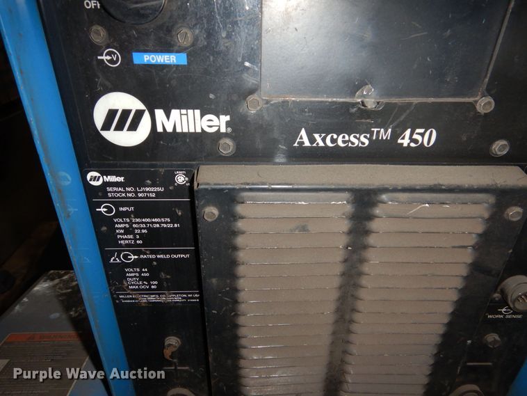 image for item NJ9871 Miller Axcess 450  welder