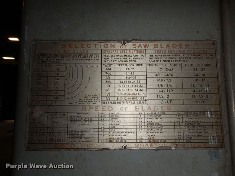 image for item NJ9872 Groban   bandsaw