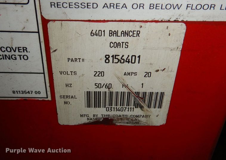 image for item NJ9879 (2) Coats 6401 wheel balancers