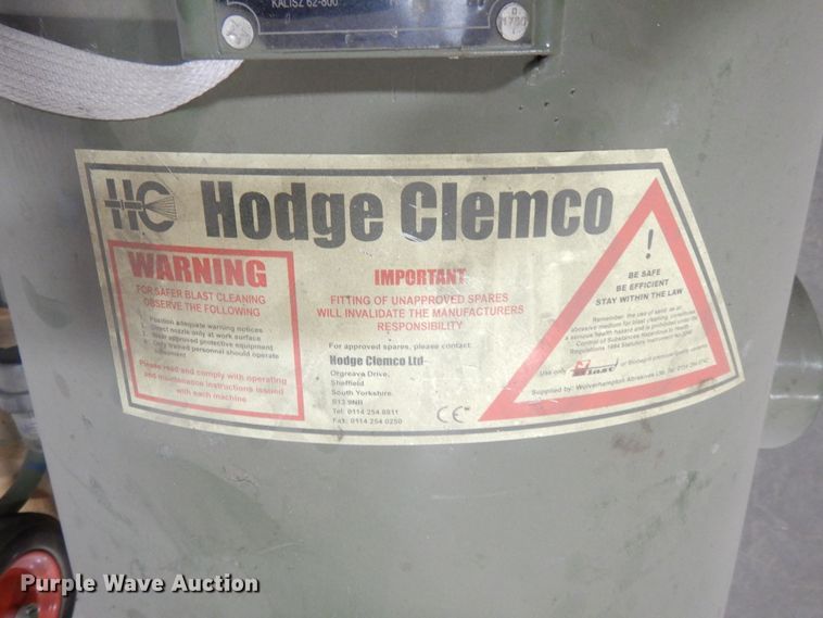 image for item NJ9885 2014 Hodge Clemco 2452  abrasive blasting machine