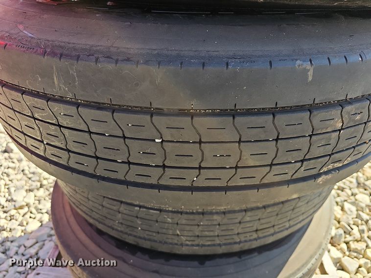 image for item NJ9891 (4) 295/75R22.5 tires and wheels